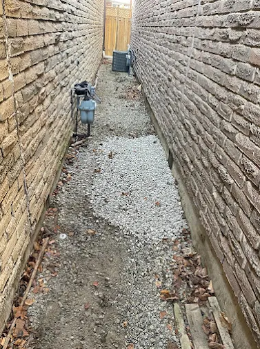 Interior basement waterproofing with dimple membrane and drainage channel